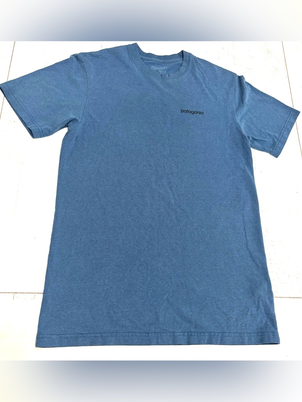 Patagonia Men’s Short Sleeve Tee in Blue Logo